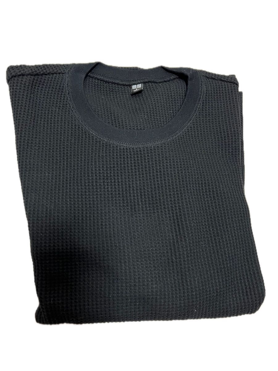 UNIQLO ワッフルオーバーサイズクルーネックT 長袖 【S】 ロンT UNIQLO ワッフルオーバーサイズクルーネックT 長袖 【S】 ロンT