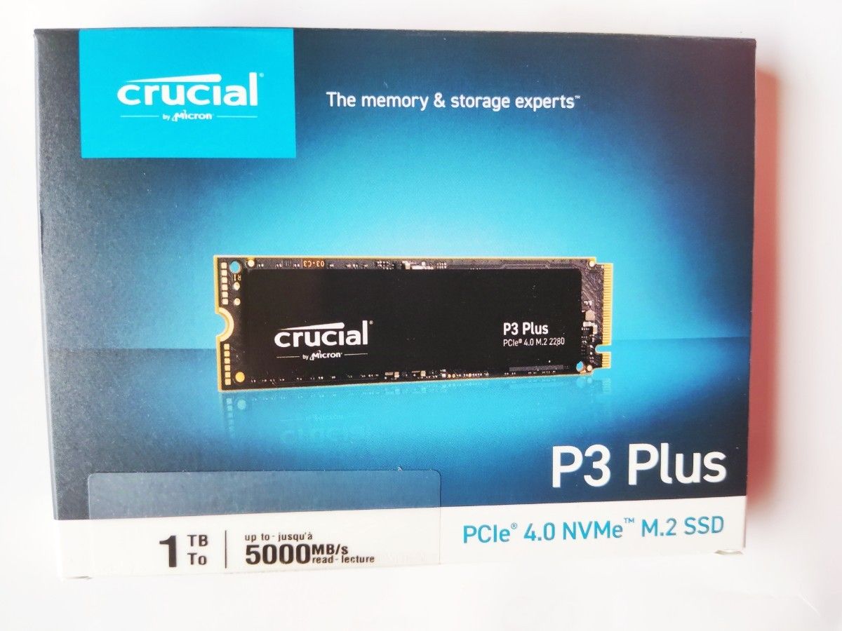 新品未開封クルーシャル Crucial P3 Plus PCIe4 NVMe M 2 SSD 1TB 