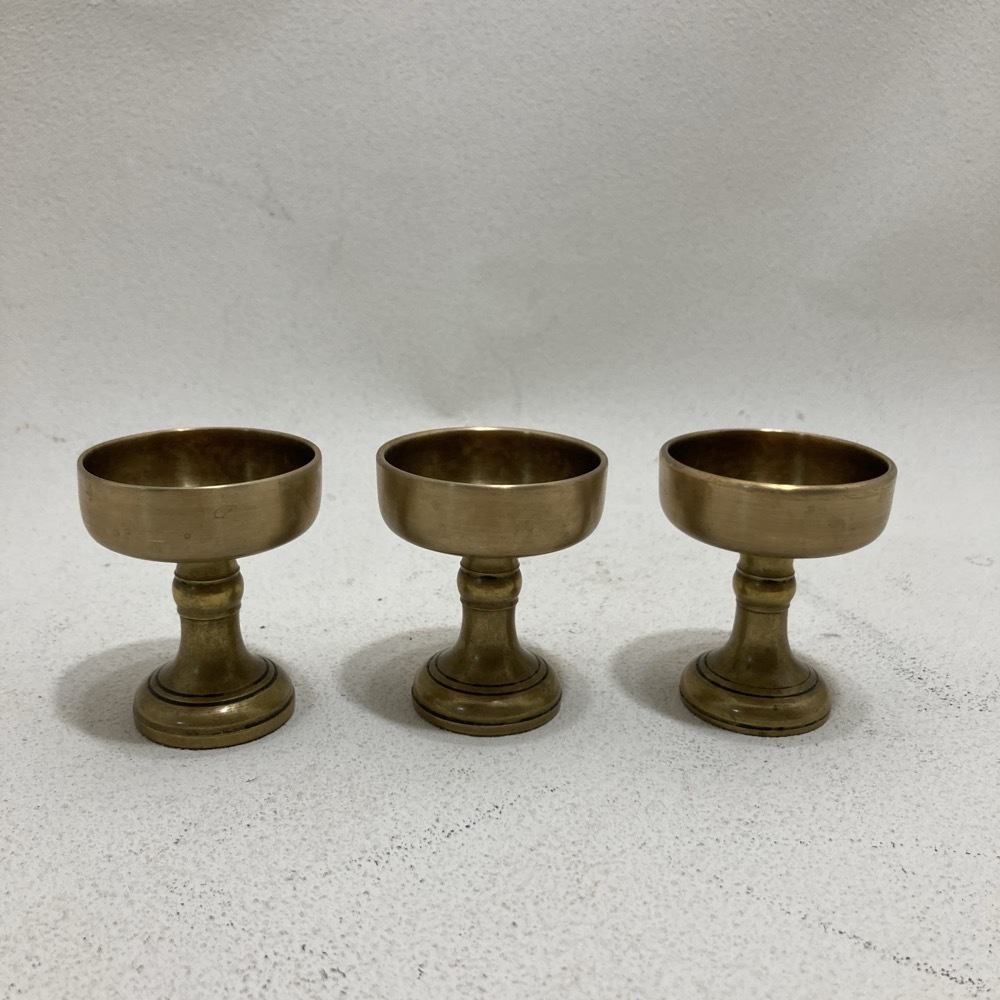 仏飯器 3個 セット 仏壇 仏具 金色 直徑約５cm★K2786U1