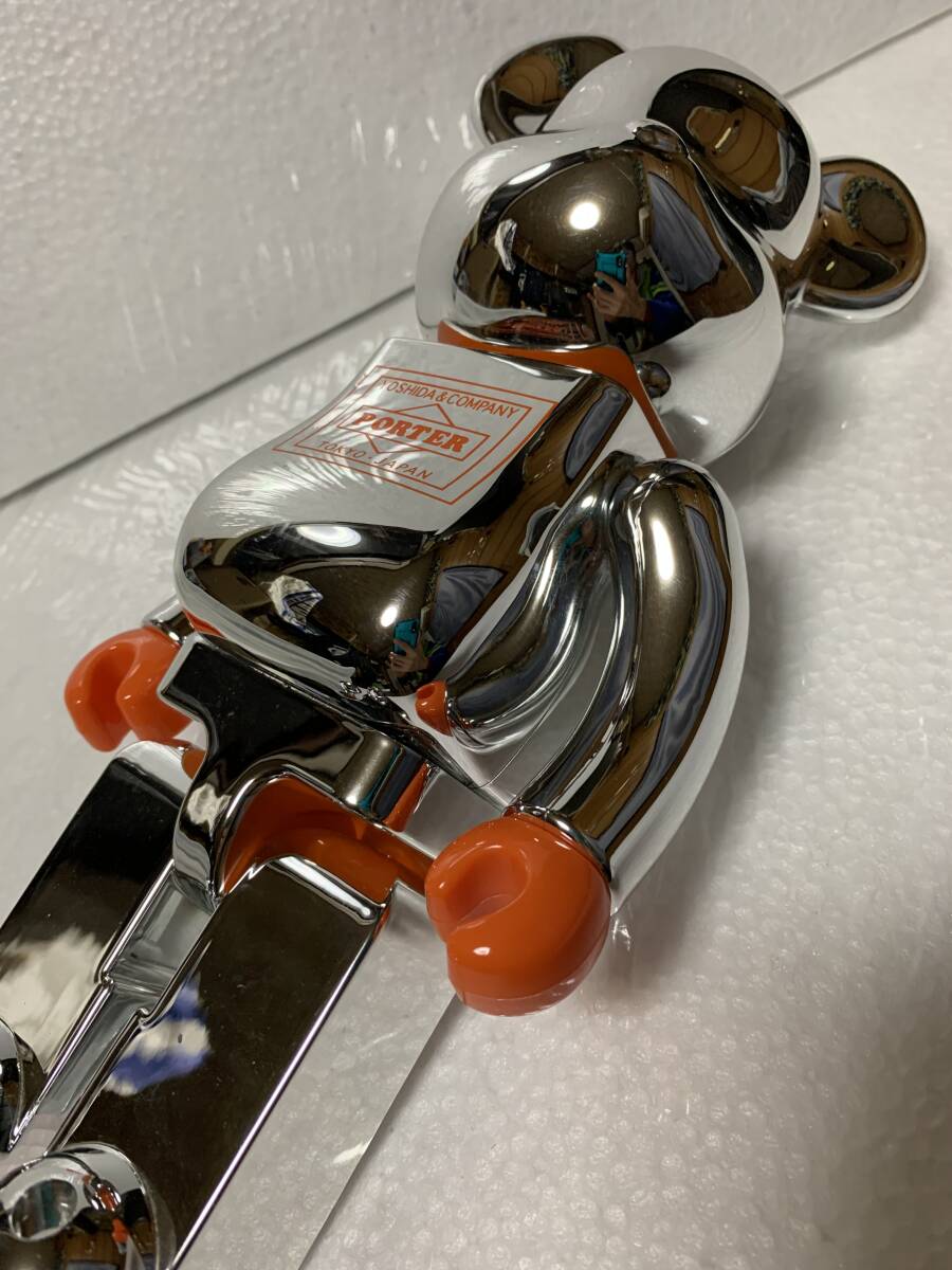 BE@RBRICK x PORTER 400%BEARBRICK SILVER PLATEDシルバーメッキ BE@RBRICK x PORTER 400%BEARBRICK SILVER PLATEDシルバーメッキ