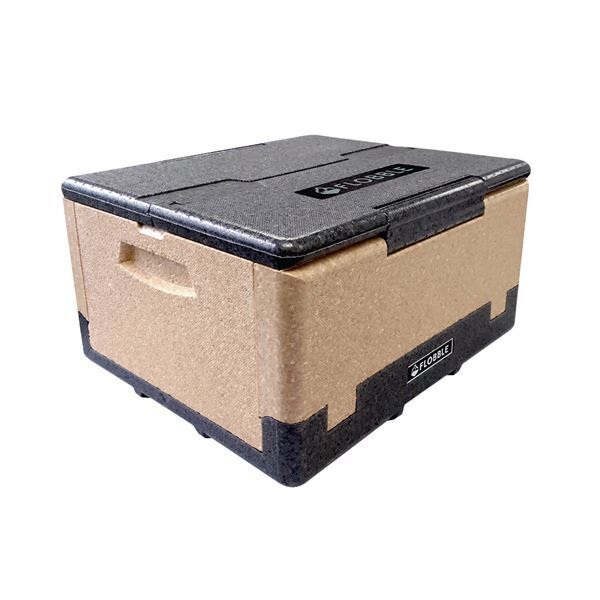 【新品】折りたためるクーラーボックス オフブラック（蓋）×ブラウン（本体） 25900310