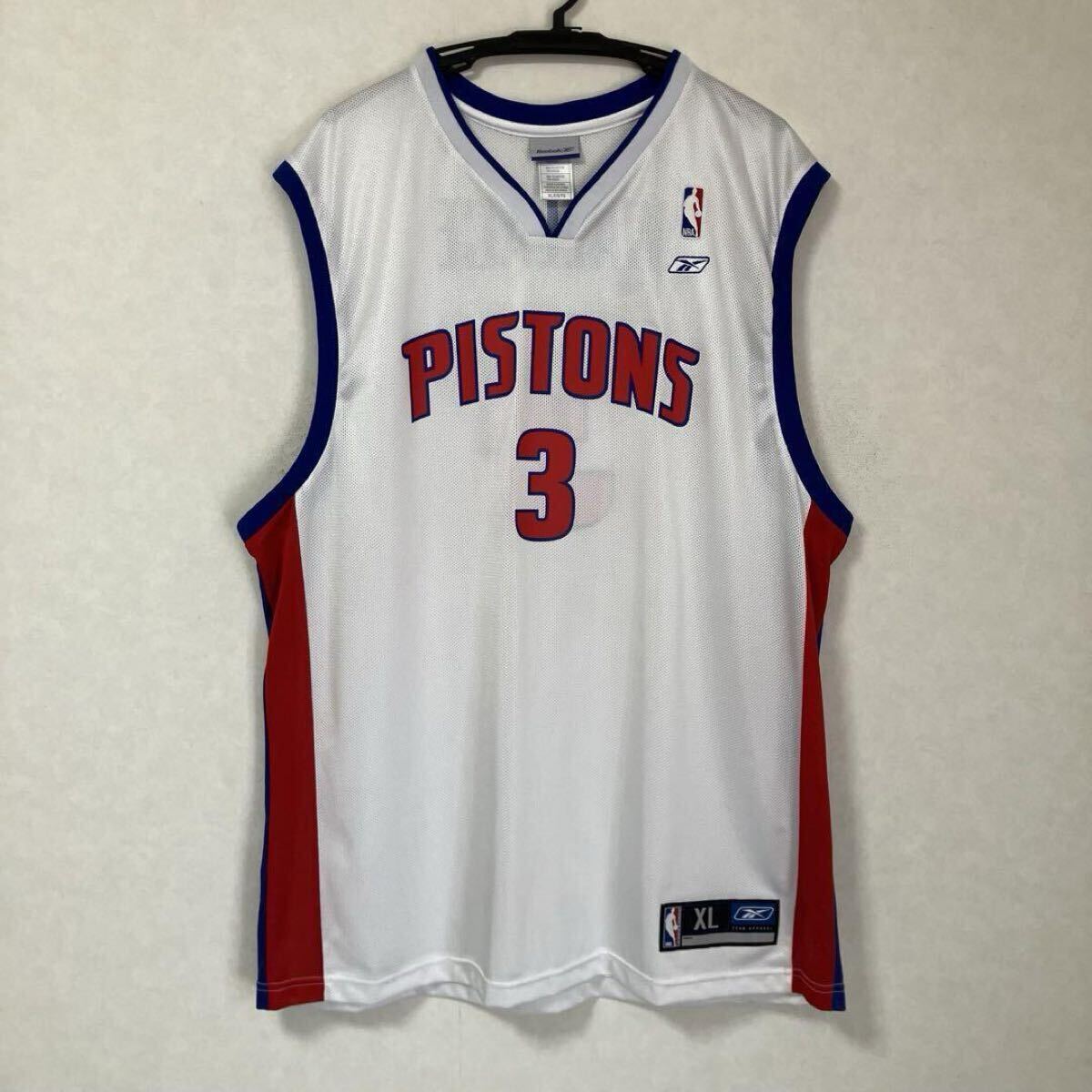 美品】 NBA PISTONS WALLACE #3 ベン・ウォレス reebok 美品】 NBA PISTONS WALLACE #3 ベン・ウォレス reebok