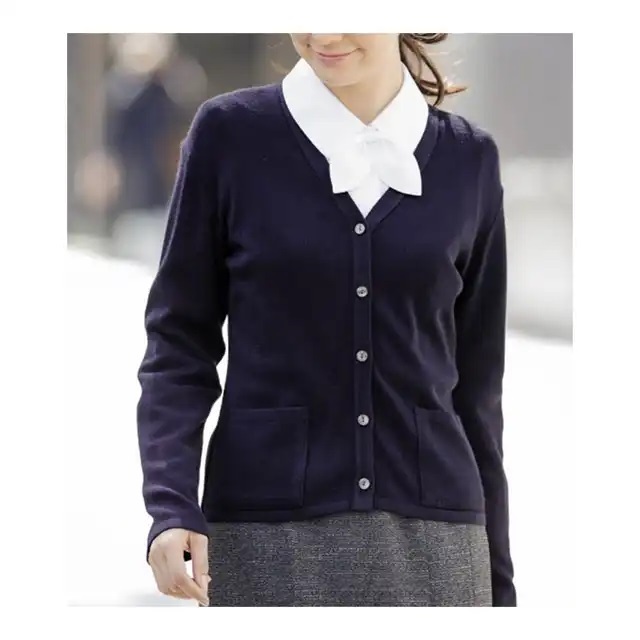 【新品】Hinack_9号_カーディガン（099：ブラック/黒）HCN7500/ハイナック/ピエかわいい会社事務服/おしゃれOL制服