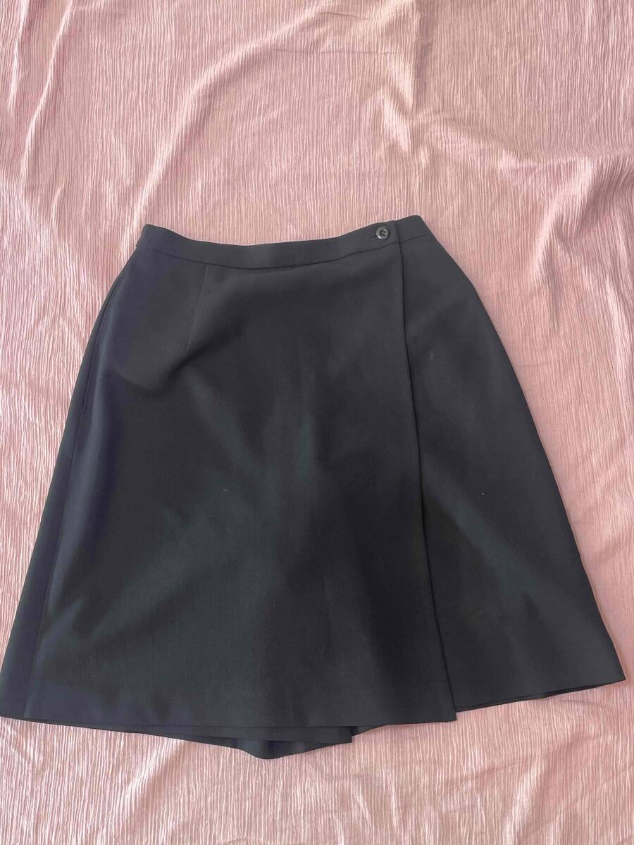※Dランク※【中古】Amatir_11号_ラップキュロット（黒ブラック）/AC3209/おしゃれOL制服/かわいい会社事務服