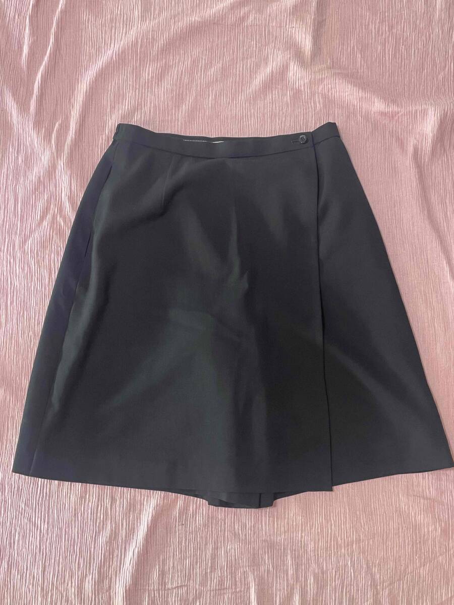 ※Bランク※【中古】Amatir_13号_ラップキュロット（黒ブラック）/AC3209/おしゃれOL制服/かわいい会社事務服