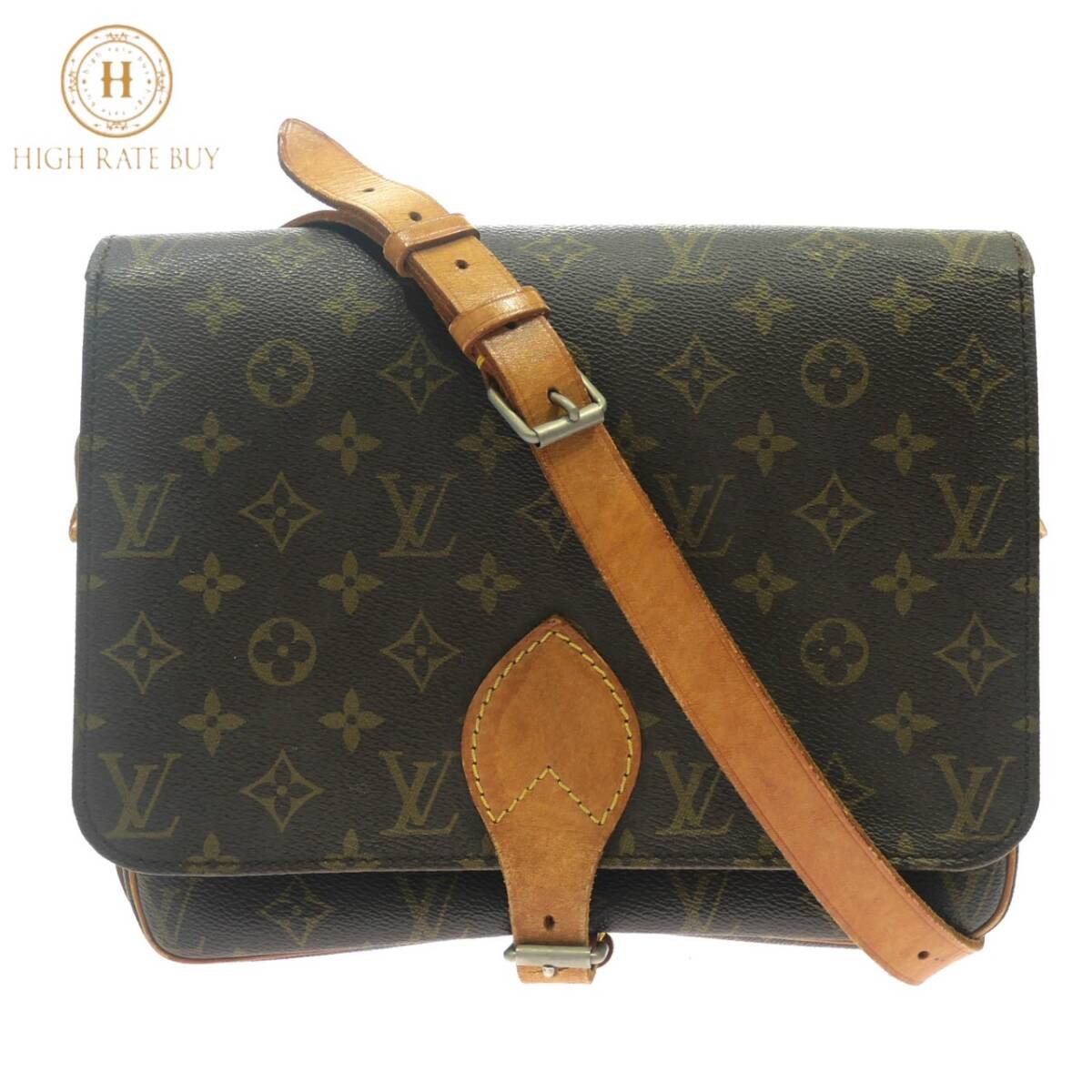 1円スタート LOUIS VUITTON ルイヴィトン カルトシエールGM M51252 834 モノグラム ショルダーバッグ 斜め掛け クロスボディ ブラウン