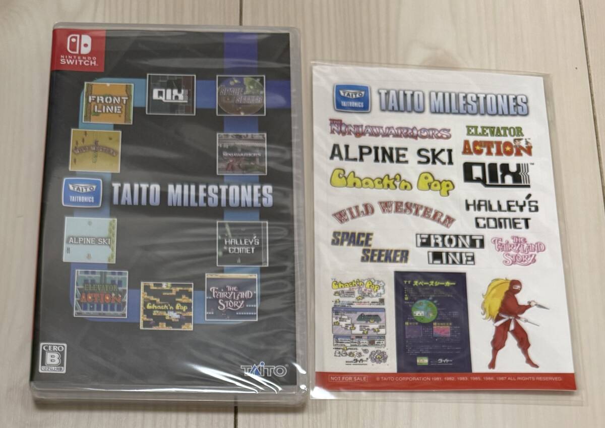 ニンテンドースイッチソフト　タイトーマイルストーン＋ステッカー　未開封品