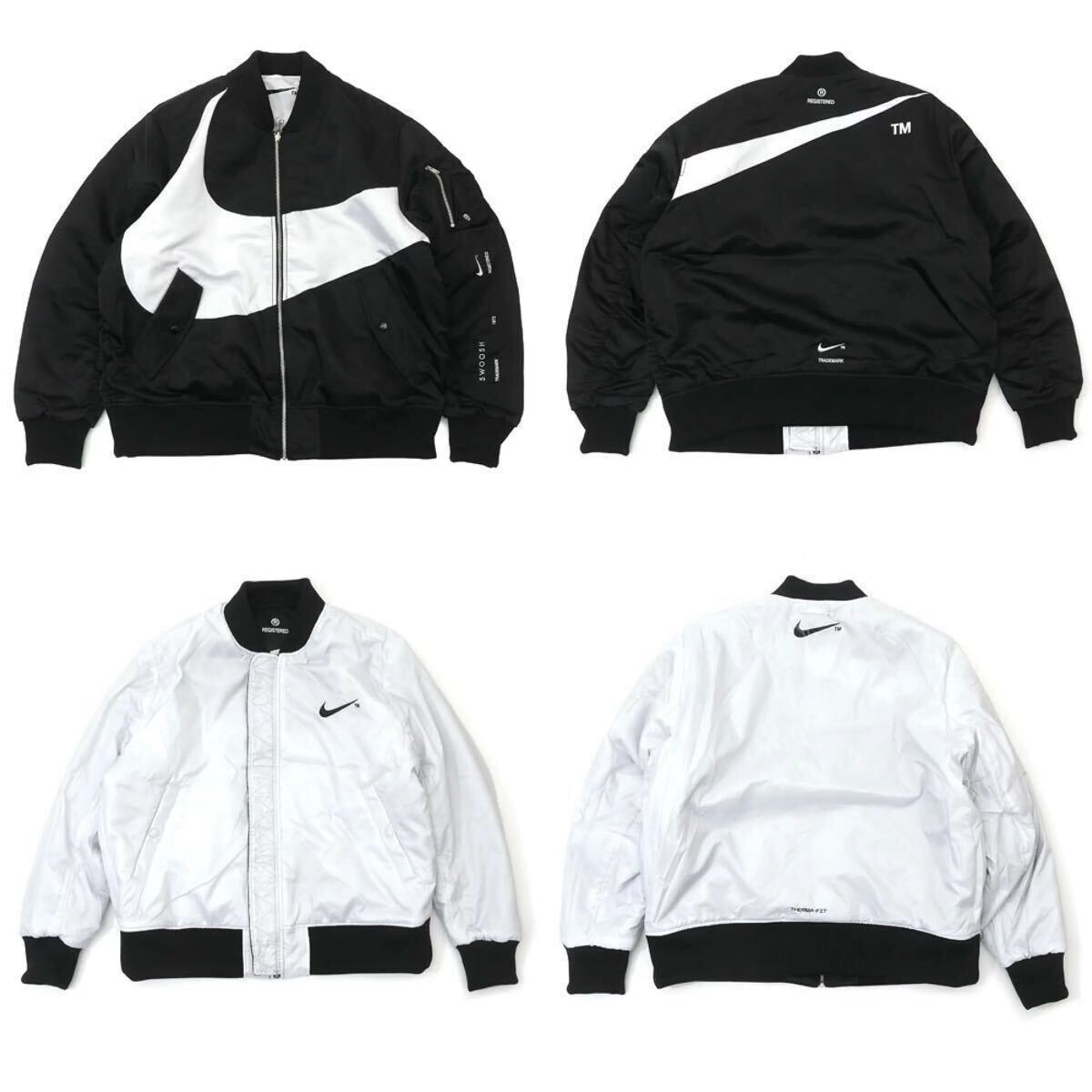 NIKE MA-1 リバーシブル ボンバージャケット ビッグ スウォッシュ ロゴ 送料無料 【未使用】 NIKE NSW SYNFL SWOOSH BOMBER JACKET (M