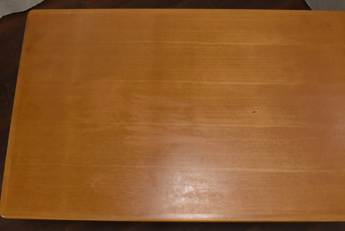 zyt1763ジ Tendo/天童木工 ダイニングテーブル 幅130cm 奧行80cm くさび留めストレッチャー 楔/クサビ/レトロ家具/ビンテージ家具 61028-01