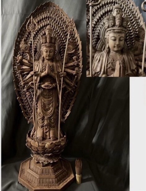 Yahoo!オークション - 特大型高80cm 仏教工芸品 総楠製 井波彫刻 Yahoo!オークション - 特大型高80cm 仏教工芸品 総楠製 井波彫刻