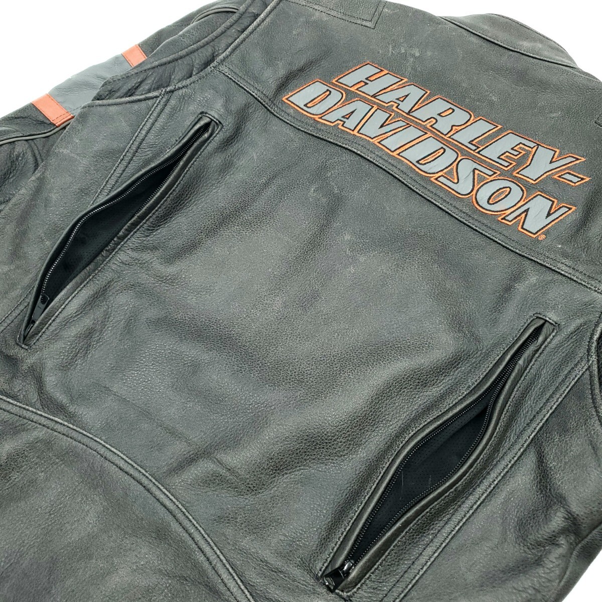 高級カウハイドレザー HARLEY-DAVIDSON M黒シングルライダース 高級カウハイドレザー HARLEY-DAVIDSON M黒シングルライダース