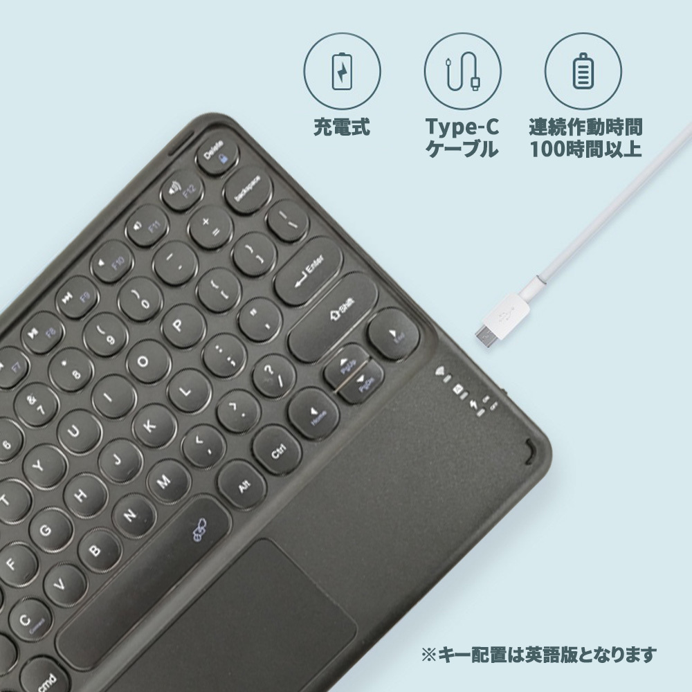  беспроводная клавиатура зеленый английская версия Bluetooth Bluetooth USB заряжающийся compact тонкий 90 день гарантия [M рейс 1/2]