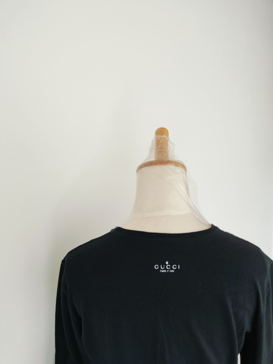 GUCCI グッチ 正規品 デパート購入 カットソー 黒 長袖Tシャツ L GUCCI グッチ 正規品 デパート購入 カットソー 黒 長袖Tシャツ L