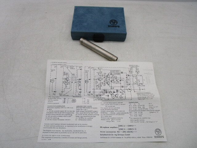 ★平2354 SCHOEPS CMC5-U ショップス コンデンサーマイク ケース付き 器材 マイク ジャンク 32410241