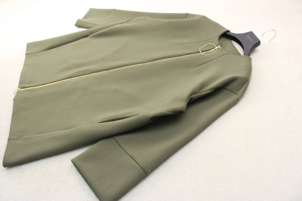 11-240 新品 ダンボールニットZIPコート カーキＭ 定価￥19，800税込
