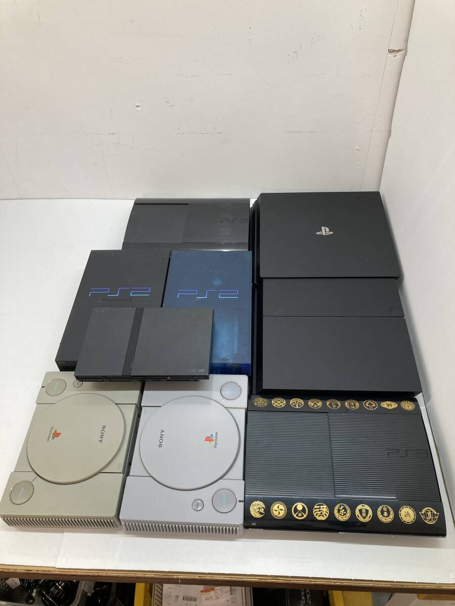 M057[12]S44(ゲーム機本体) ジャンク SONY 据え置きゲーム本体まとめ 約18kg 計9台 [同梱不可] PS4/PS3/PS2 11/14出品