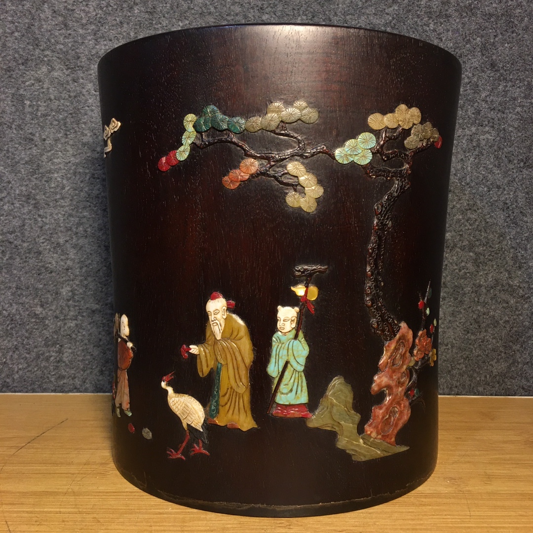 ☆※☆※唐物 唐木 獅子鳳凰唐草彫 輪花 茶托 五客☆※☆※ 工芸品 ☆※☆※唐物 唐木 獅子鳳凰唐草彫 輪花 茶托 五客☆※☆※ 工芸品