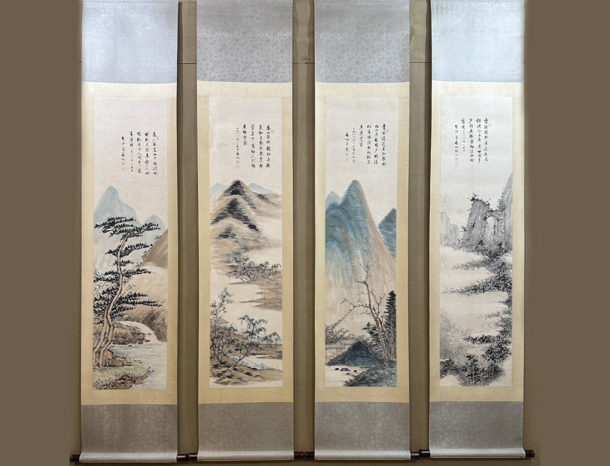 不詳/作者不詳/春郊牧牛画賛/絖本肉筆/布袋屋掛軸HB-138 - 絵画 不詳/作者不詳/春郊牧牛画賛/絖本肉筆/布袋屋掛軸HB-138 - 絵画