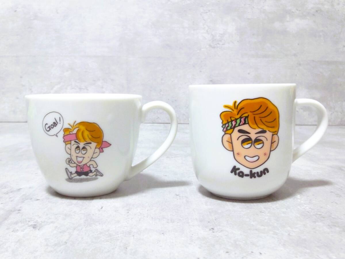 昭和レトロ　レア　中古　光GENJI　諸星和己　かーくん　イラスト　マグカップ　２種類　陶器製