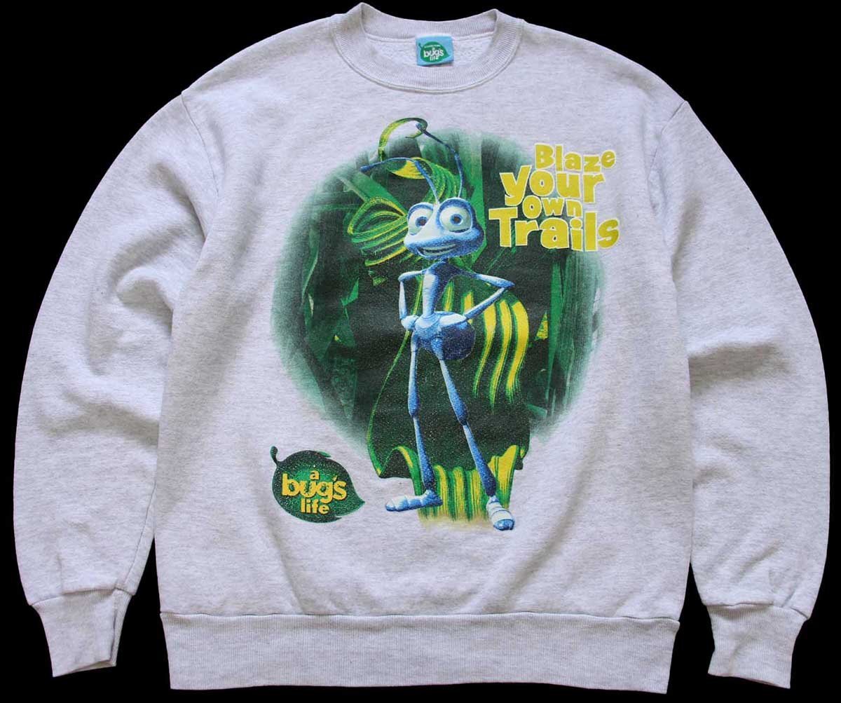 *90s USA производства DISNEY Disney PIXAR a bug's life Flik A Bug's Life flik тренировочный . светло-серый M* Old Movie Cara 