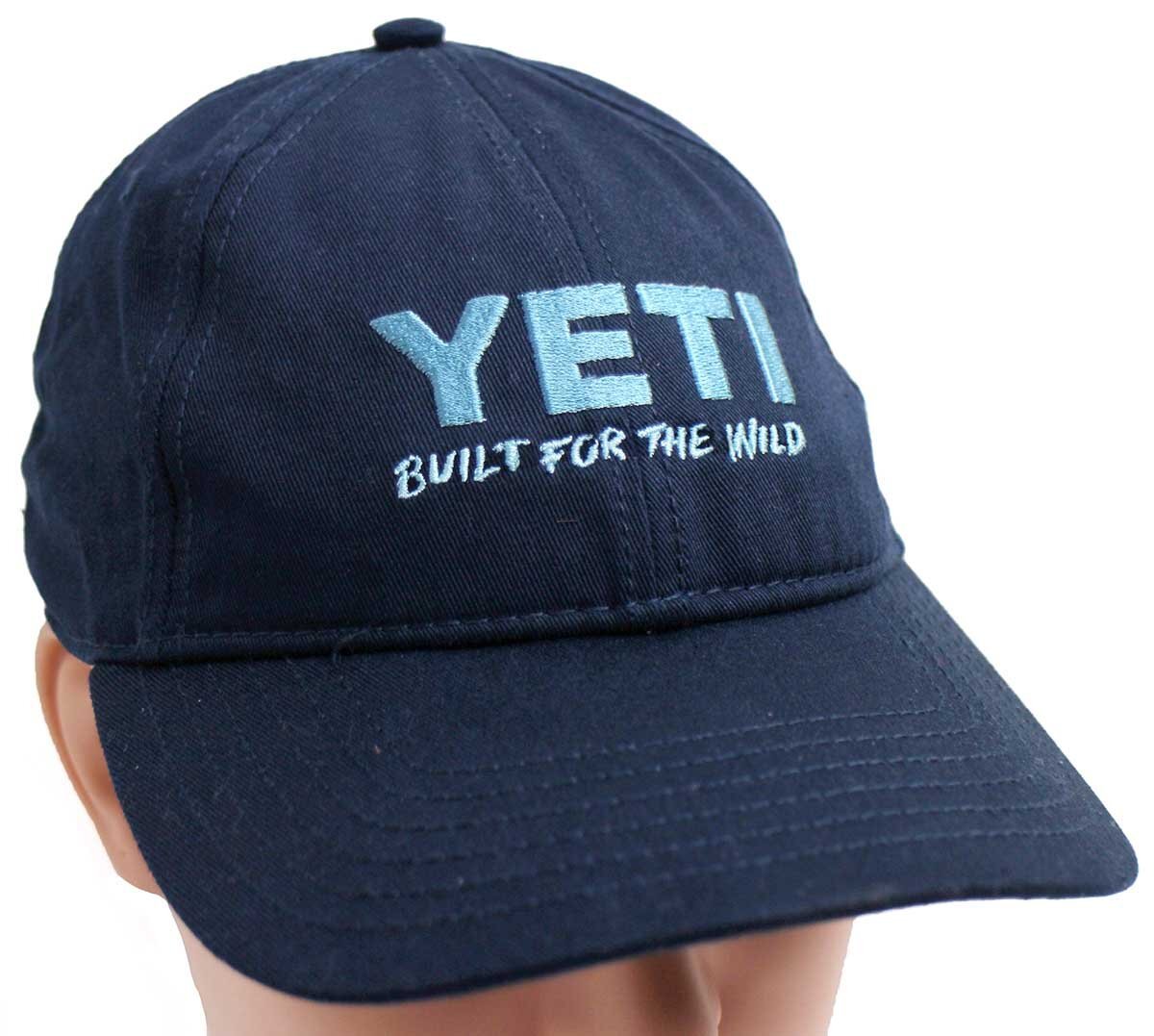 ★YETI BUILT FOR THE WILD ロゴ刺繍 コットンキャップ 紺★オールド アウトドア キャンプ クーラーボックス