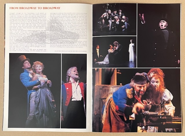 B469・[Les Miserables] Souvenir Brochure & Synopsis　「レ・ミゼラブル」ミュージカル　1988年公演　パンフレット　1986年版_画像4