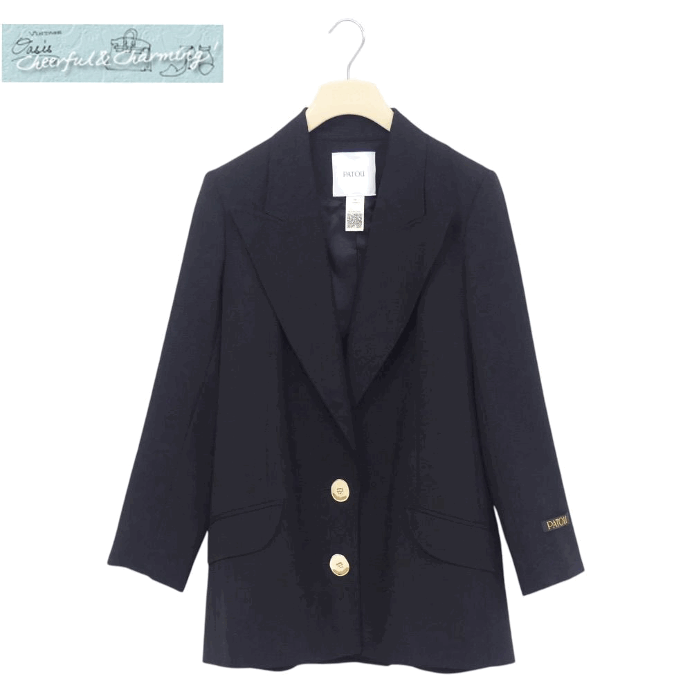 Patou パトゥ ジュエリーボタン ウール ジャケット 34 ブラック 三越伊勢丹 | Patou/パトゥ通販 | ジュエリーボタン ウール