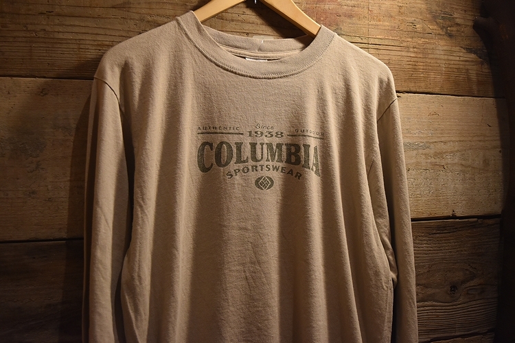 何でも揃う グッドスタイル◎90sビンテージColumbiaコロンビア長袖プリントT 長袖シャツ