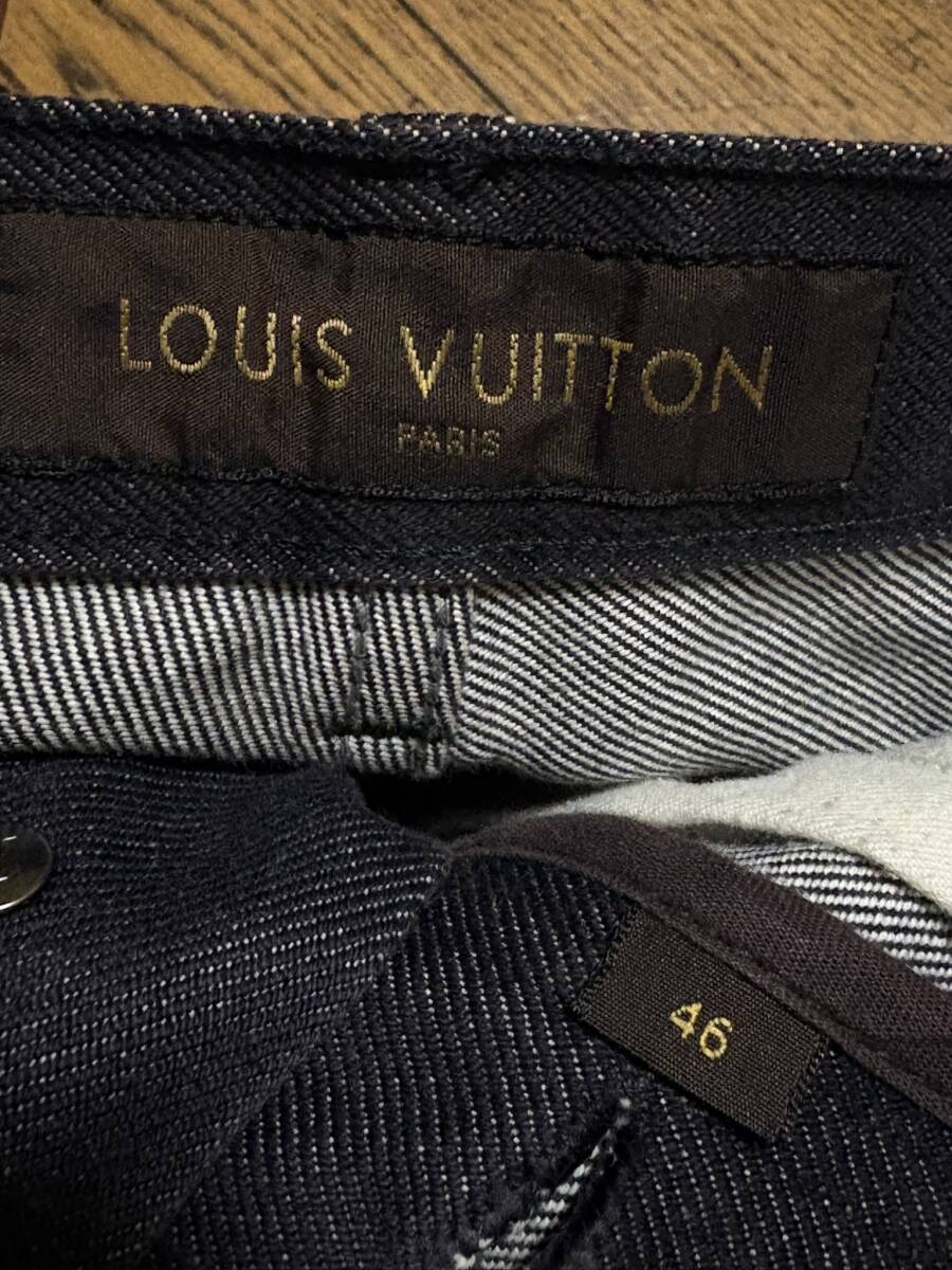 LOUIS VUITTON ルイ ヴィトン ロゴセルビッチ デニムパンツ ブラック ルイヴィトンジャパンタグ グ イタリア制 46 BJBD.AA