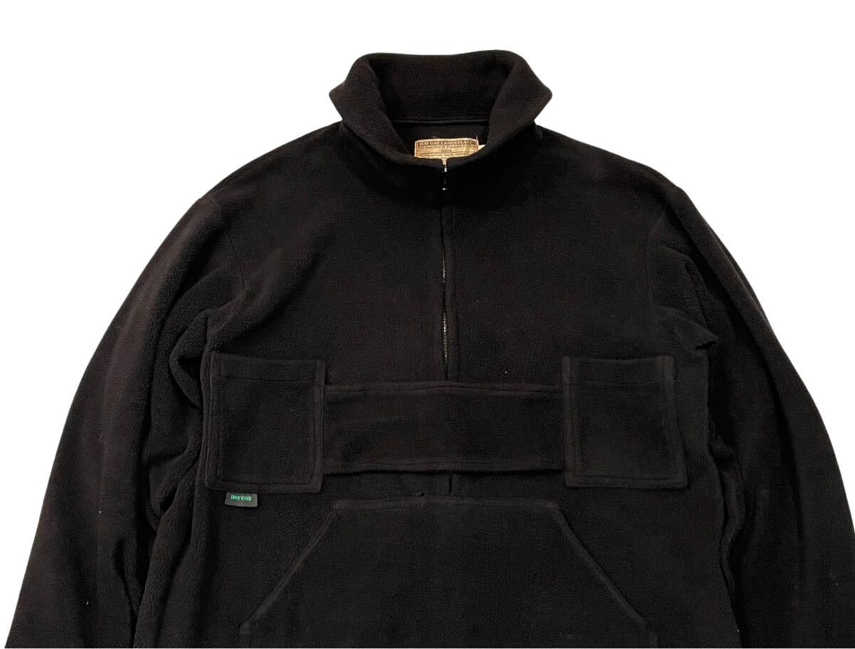 USA製 DAY ONE CAMOUFLAGE FLEECE JACKET デイ ワン カモフラージュ フリース ジャケット ビンテージ made in USA ブラック_画像2
