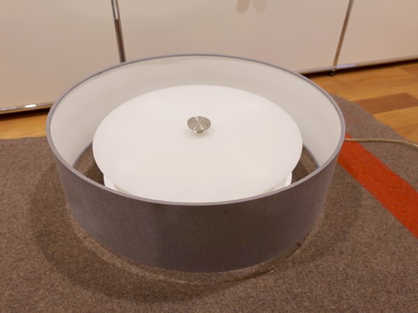 美品●13.7万円●要電気工事●ラトビア●LALAMPA●ラランパ●BUTTON 4シーリングライト●グレー●麻シェード●モダン●ホテルスタイル_画像2