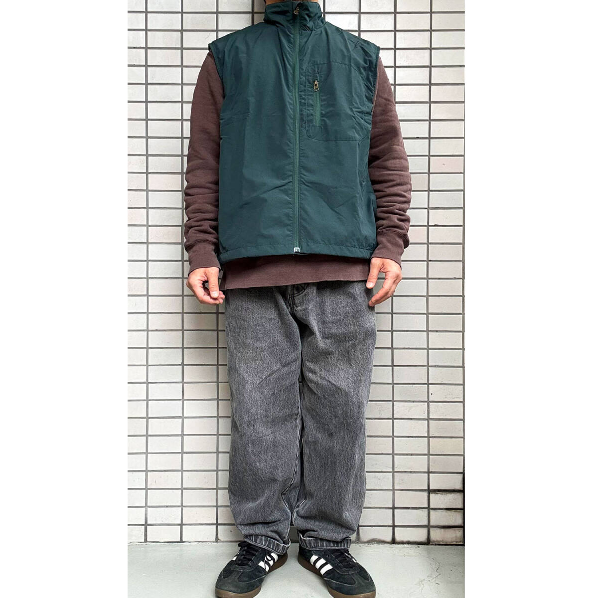 ホットセール OG BLANK オージーブランク フリースナイロン ベスト フォレスト ナイロン