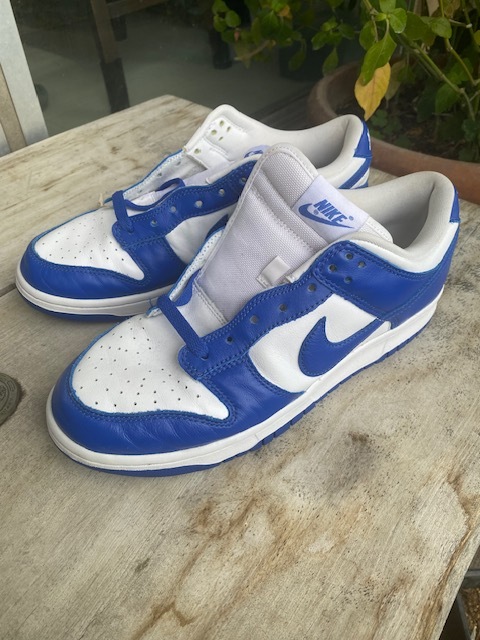 新品未使用品！NIKEナイキ・DUNK LOWダンクレザーローカット・青X白！2019年モデル!破格100円～売切!検索70s80s90sAJ1ジョーダンビンテージ