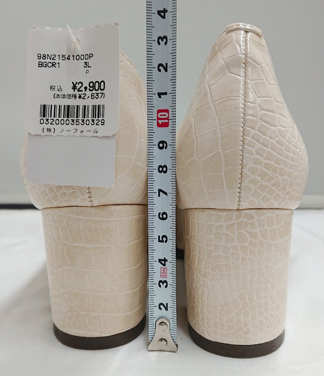 71* не использовался выставленный товар *NOFALL/no- four ru* bit Loafer коричневый n ключ каблук черный ko способ бежевый размер 3L примерно 24.5~25cm * примерно 6.5cm каблук 