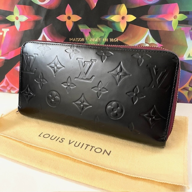 1円 美品 ルイヴィトン ジッピーウォレット ヴェルニ モノグラム 