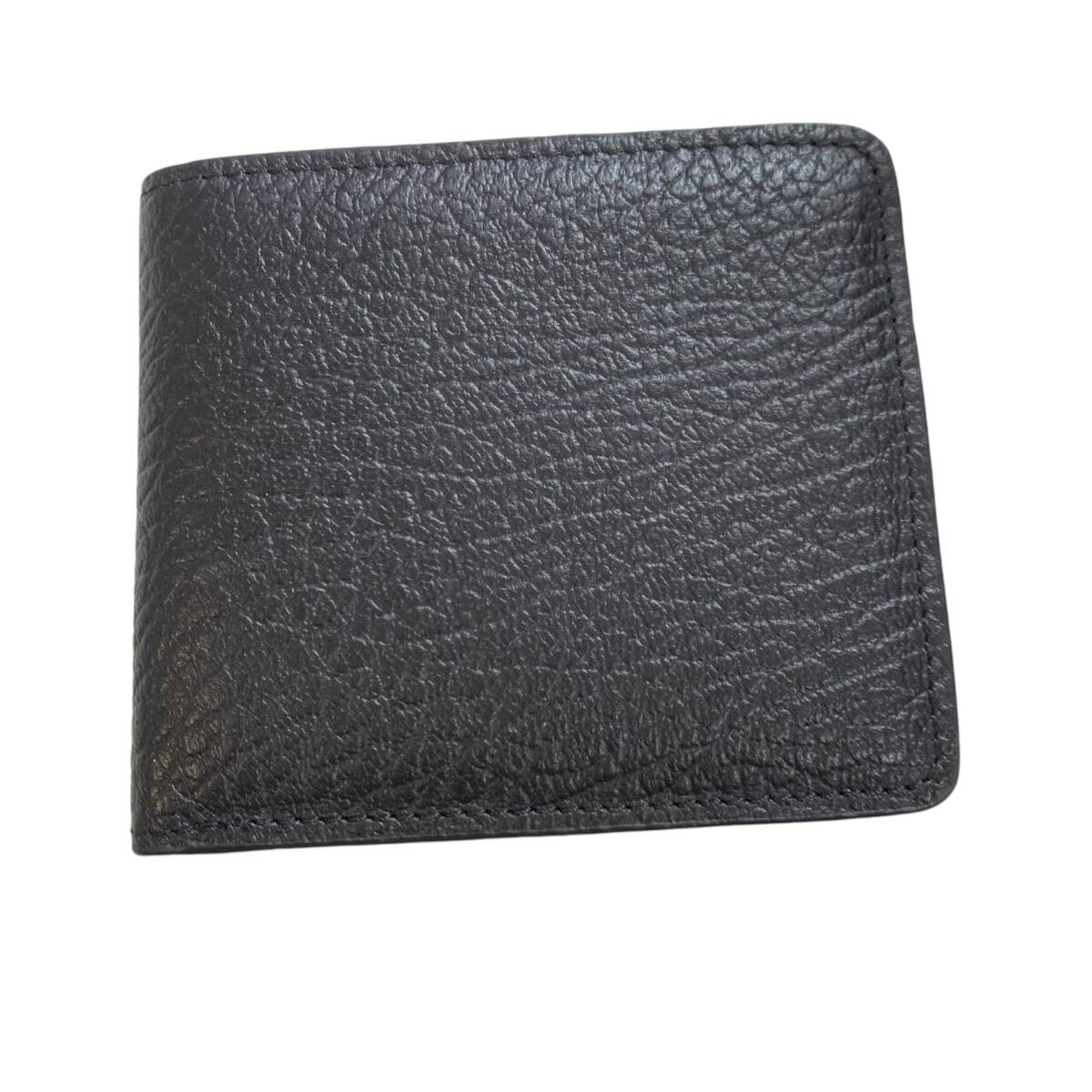 【中古品】Maison Margiela メゾンマルジェラ 2つ折り財(cái)布 ブラック 小銭入れなし メンズ財(cái)布 箱あり L76423RK