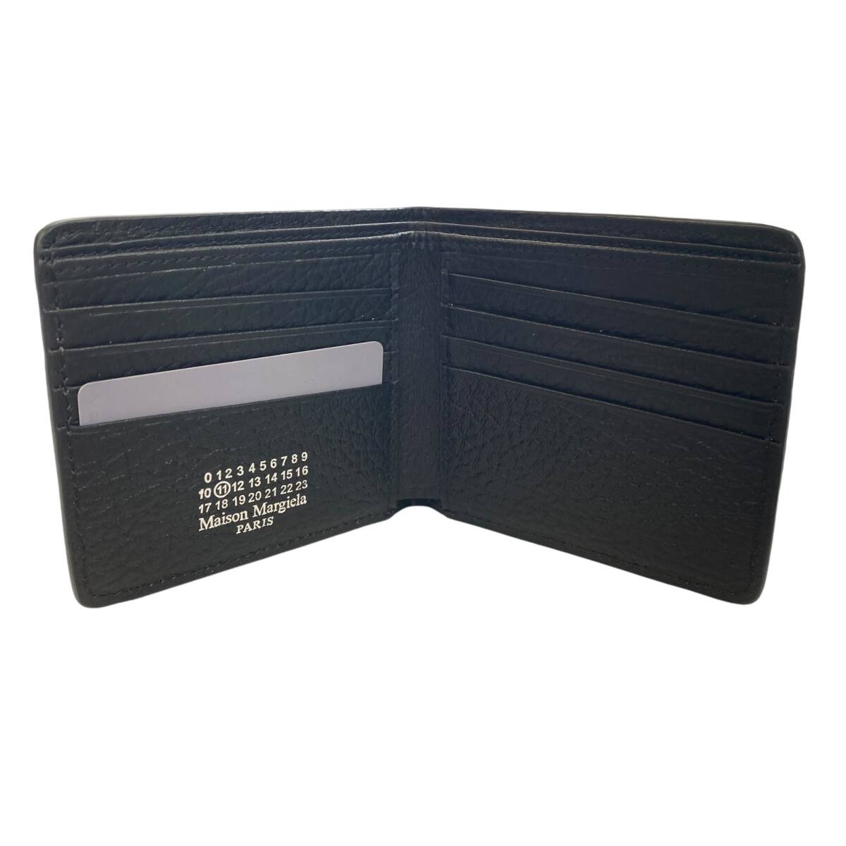 【中古品】Maison Margiela メゾンマルジェラ 2つ折り財(cái)布 ブラック 小銭入れなし メンズ財(cái)布 箱あり L76423RK