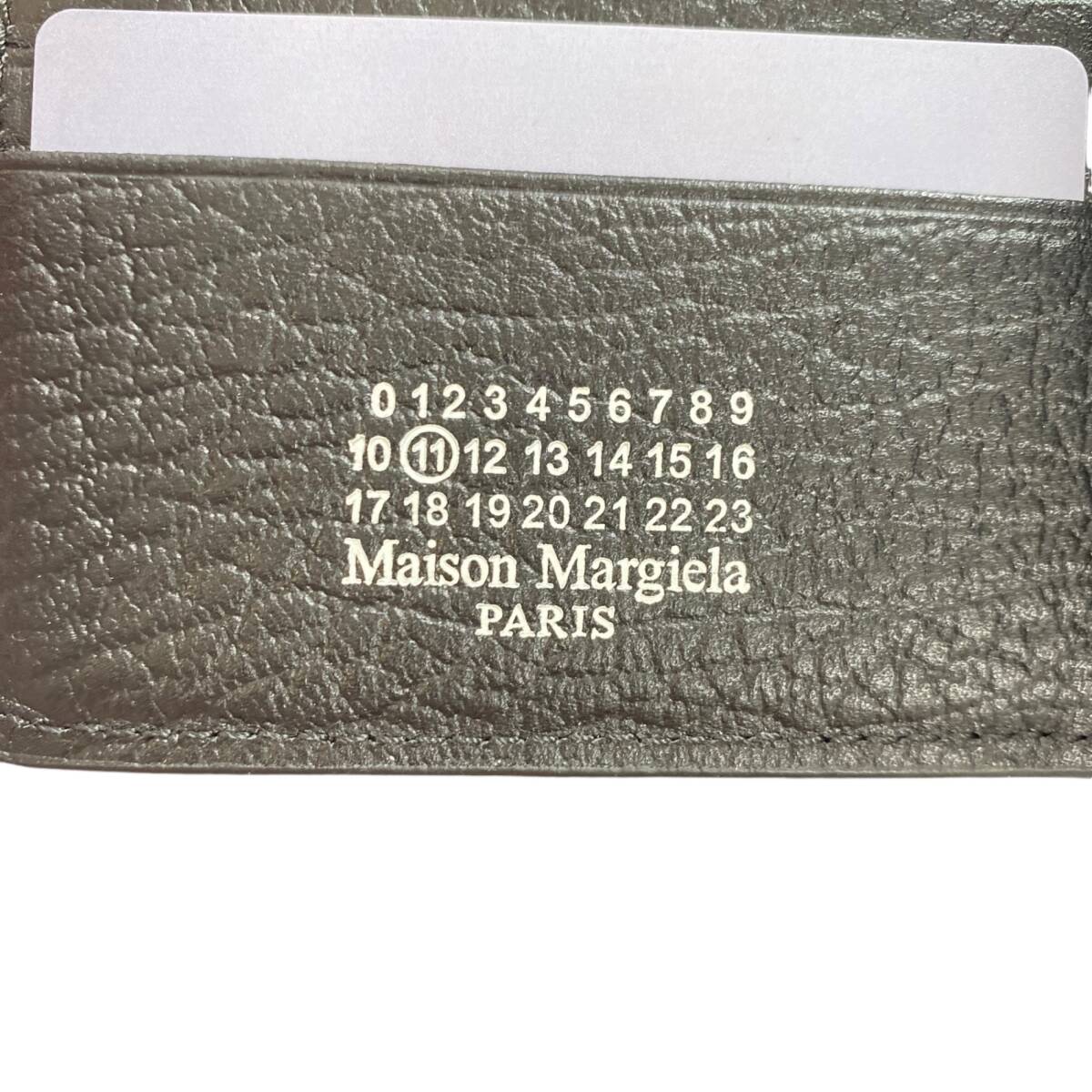 【中古品】Maison Margiela メゾンマルジェラ 2つ折り財(cái)布 ブラック 小銭入れなし メンズ財(cái)布 箱あり L76423RK