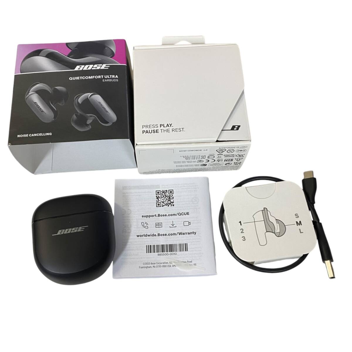 [ б/у товар ]BOSE Bose беспроводной слуховай аппарат QuietComfort Ultra черный шум отмена кольцо электризация только проверка settled коробка есть L76453RL