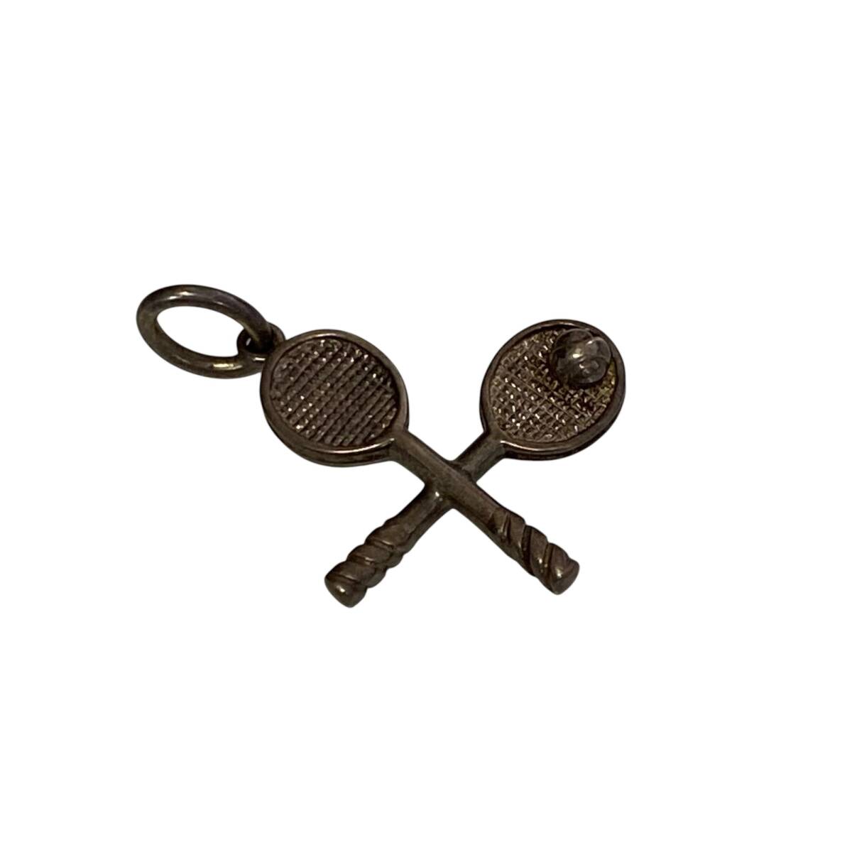 【中古品】 TIFFANY & Co. ティファニー シルバー テニスラケット 重量約1.8g 925刻印 ネックレストップ L77034RD