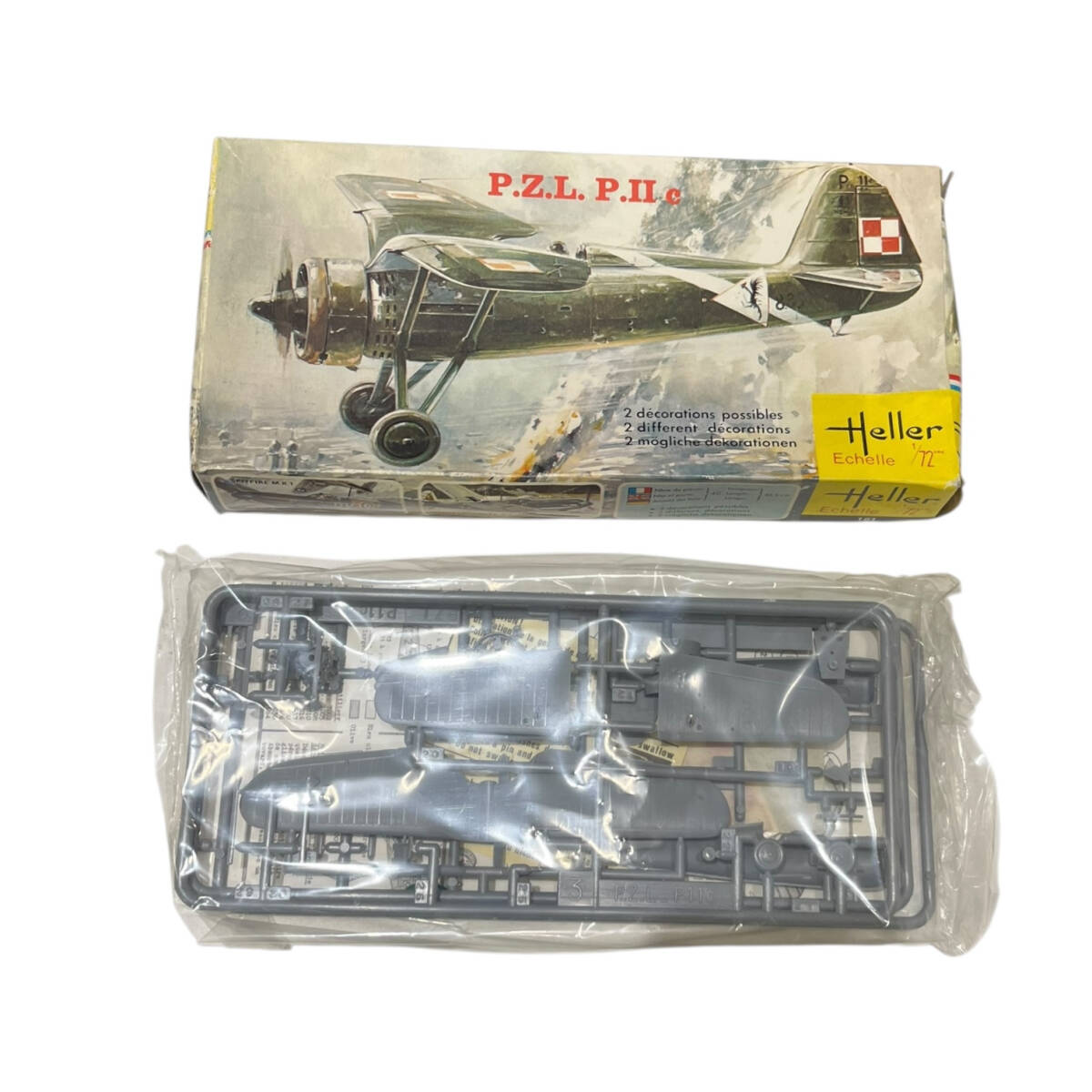 # не использовался товар #Heller 1/72 пластиковая модель P.Z.L.P.II c ZE2509Z