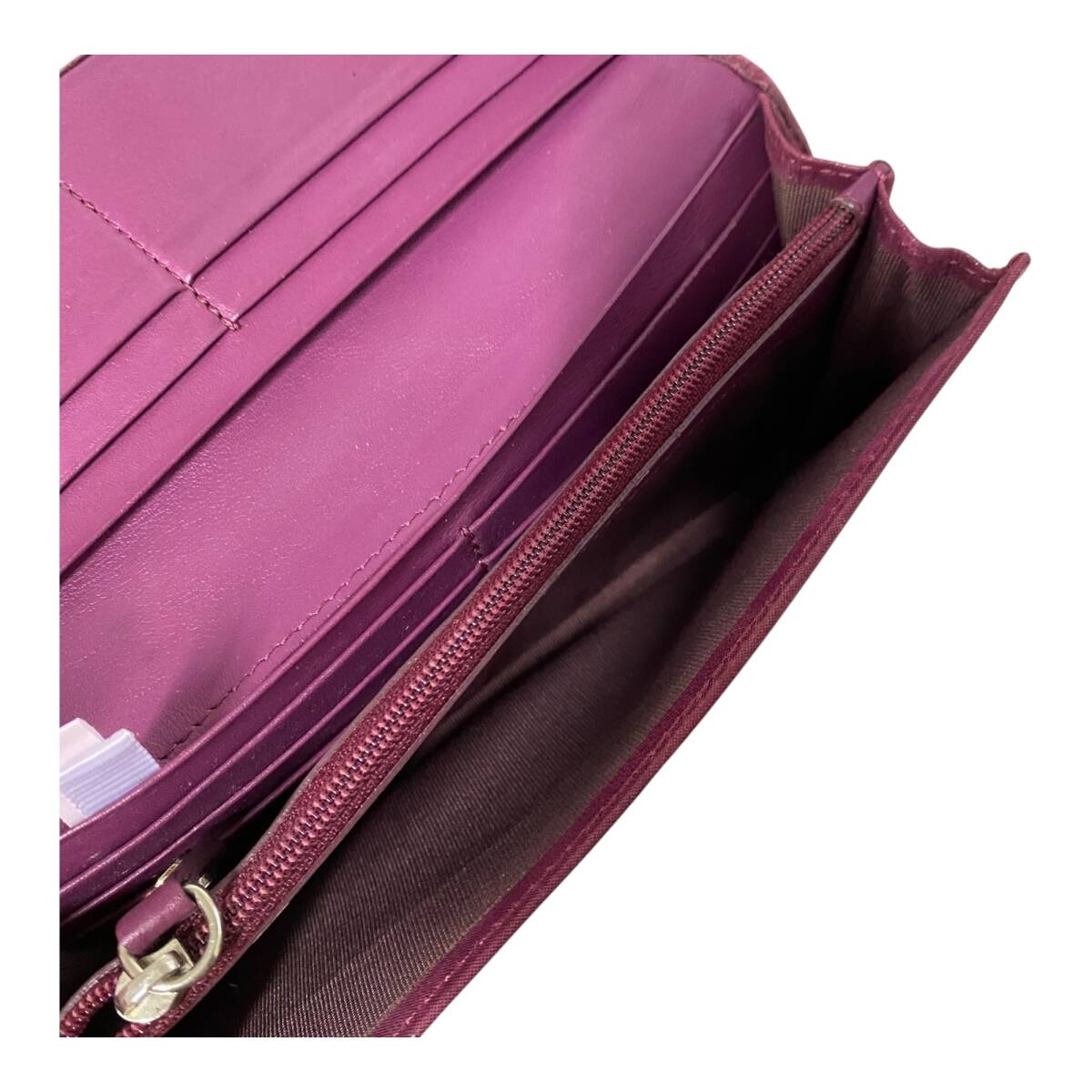 [ б/у товар ]JIMMY CHOO Jimmy Choo длинный кошелек wine red Star заклепки женский кошелек коробка есть L77107RK