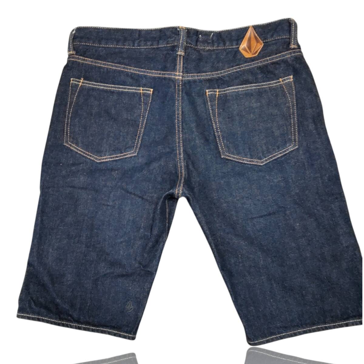 【中古品】VOLCOM ボルコム デニム ハーフパンツ ブルー レディースデニム サイズ33 綿100％ L71857RG