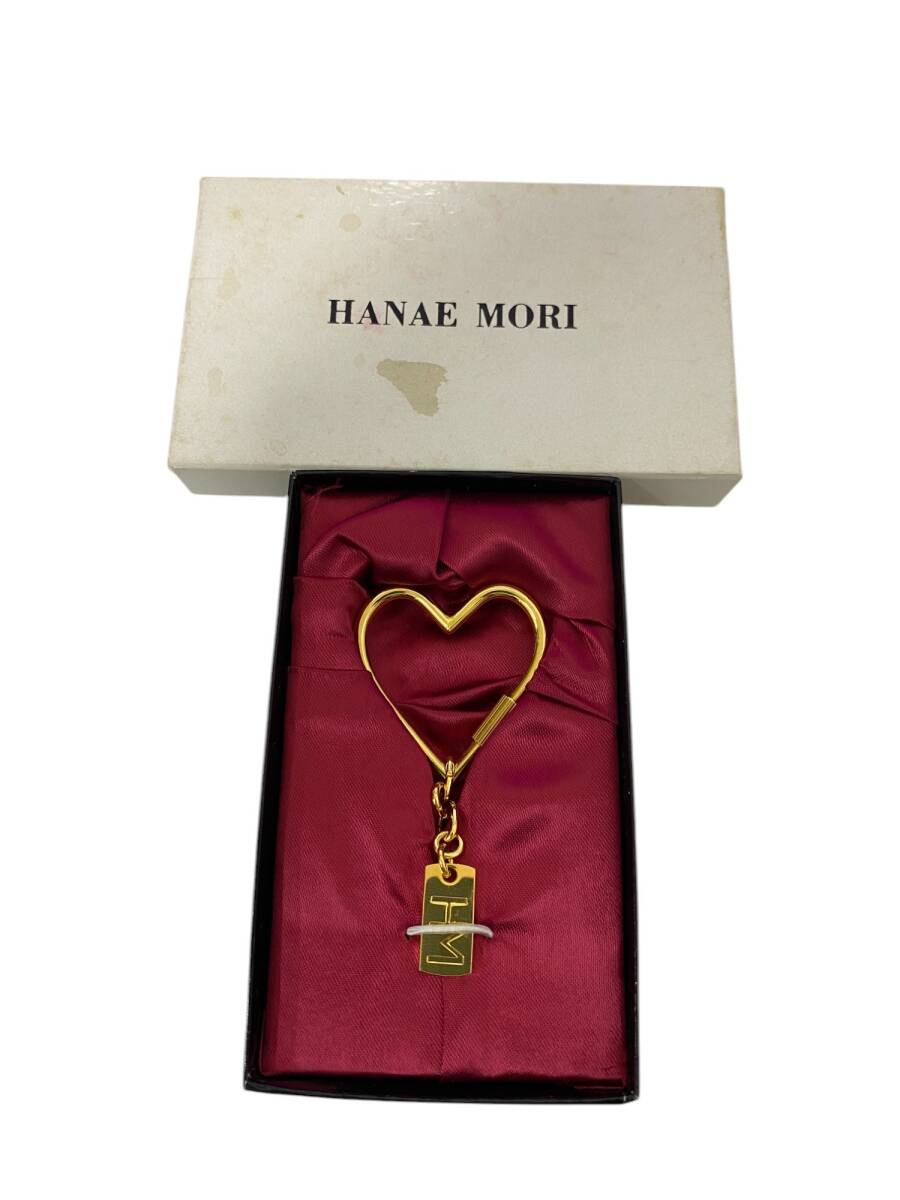 ハナエモリ チャーム キーリング ハートモチーフ レディース HANAE MORI 中古美品 SKH2646