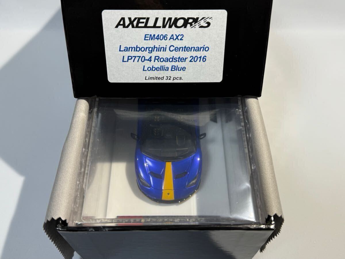 1/43 AXELLWORKS Lamborghini Centenario Roadster LP770-4 2016 Lobellia Blue EM406AX2 MakeUp EIDOLON メイクアップ アクセルワークス
