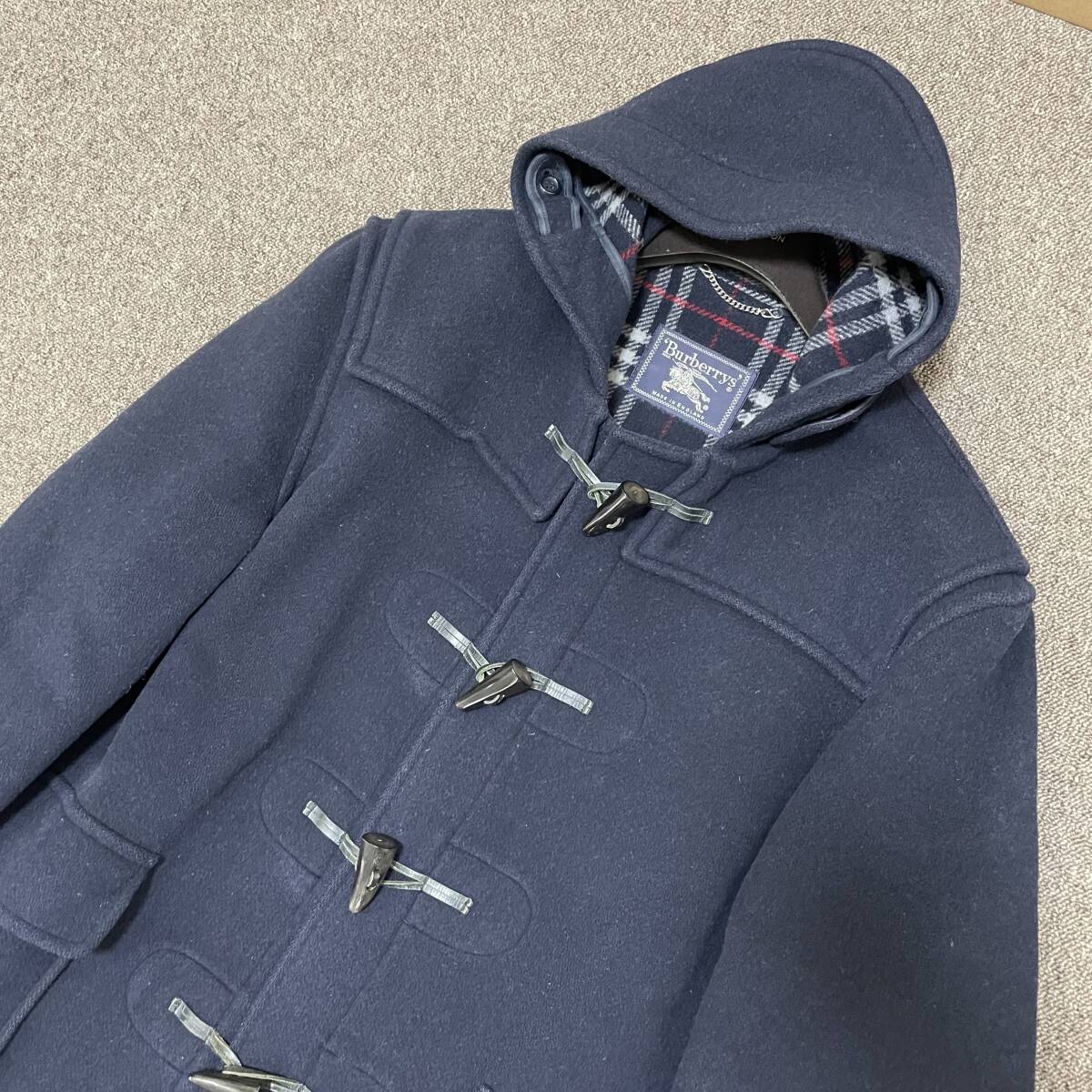 極美品 XLバーバリー スペシャリティ ダッフルコート 紺 ノバチェック 英国製 極美品/XL相当☆バーバリー【圧倒的な高級感】BURBERRYS