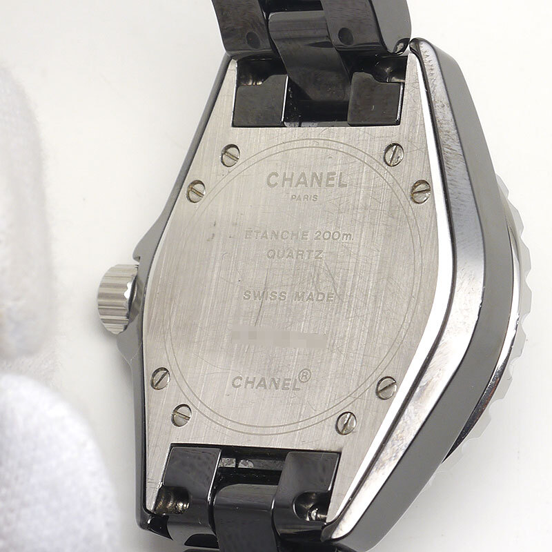 シャネル CHANEL J12 H0682 レディース クオーツ ブラック セラミック×SS