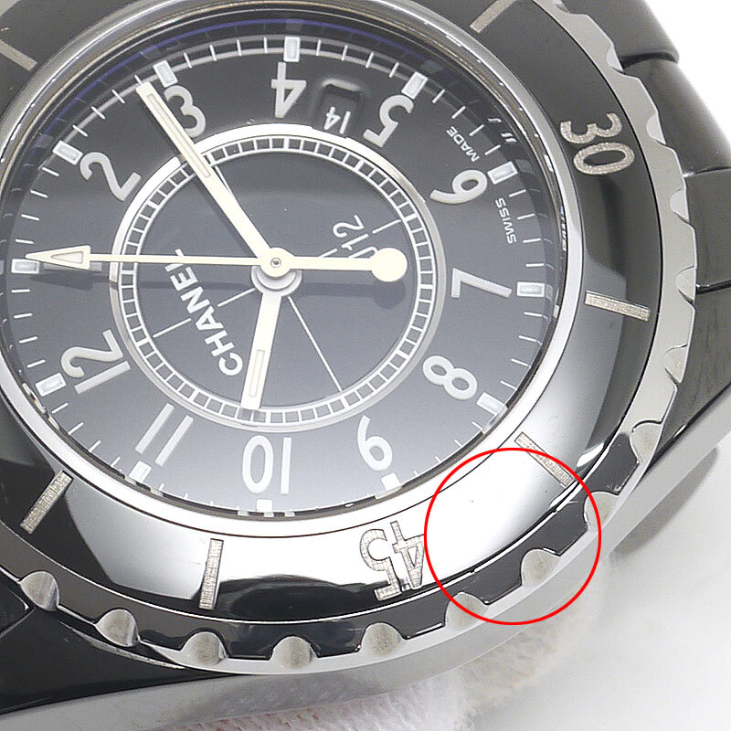 シャネル CHANEL J12 H0682 レディース クオーツ ブラック セラミック×SS