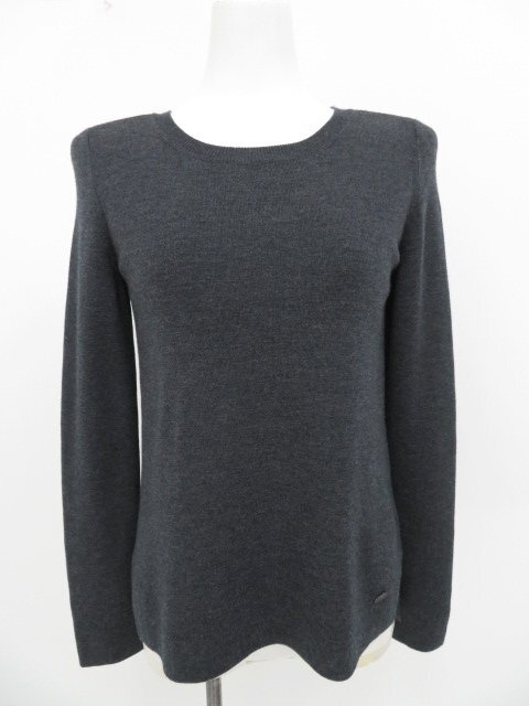 FOXEY　BOUTIQUE　セーター　ニットトップス　31882　14年　リッチグレー　38　スーパーグレースウール　中古A1　AP-107617