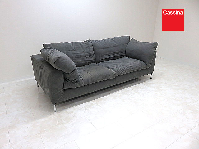 Cassina/カッシーナ「BOXsofa/ボックスソファ」 3人掛けソファ ピエロ・リッソーニ ワイド2P/2.5P/3Pソファ